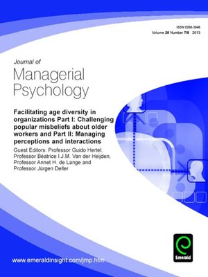 cover image of Journal of Managerial Psychology, Volume 28, Issue 7 & 8